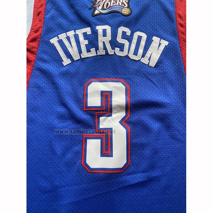 Camiseta All Star 2024 Eastern Conference Allen Iverson NO 3 Azul